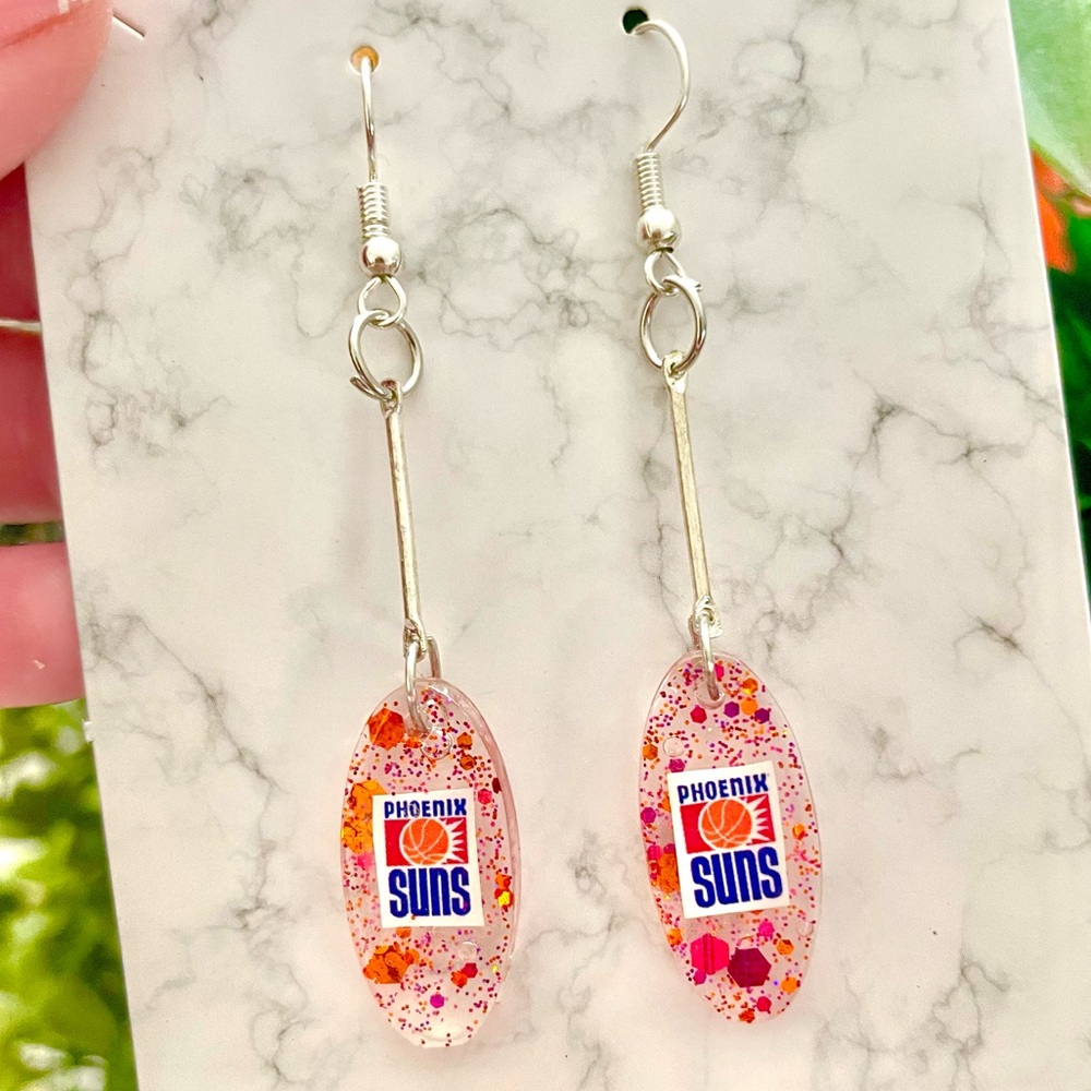 Phoenix Suns Acrylic Dangle Earrings